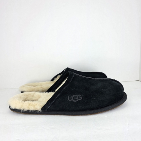UGG Men\'s Scuff Slip-On Suede Black Sheepskin Men\'s Slippers Comfort Size 11 main image 5